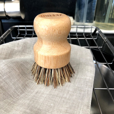 Bamboo and Palm Fiber Pot Scrubber